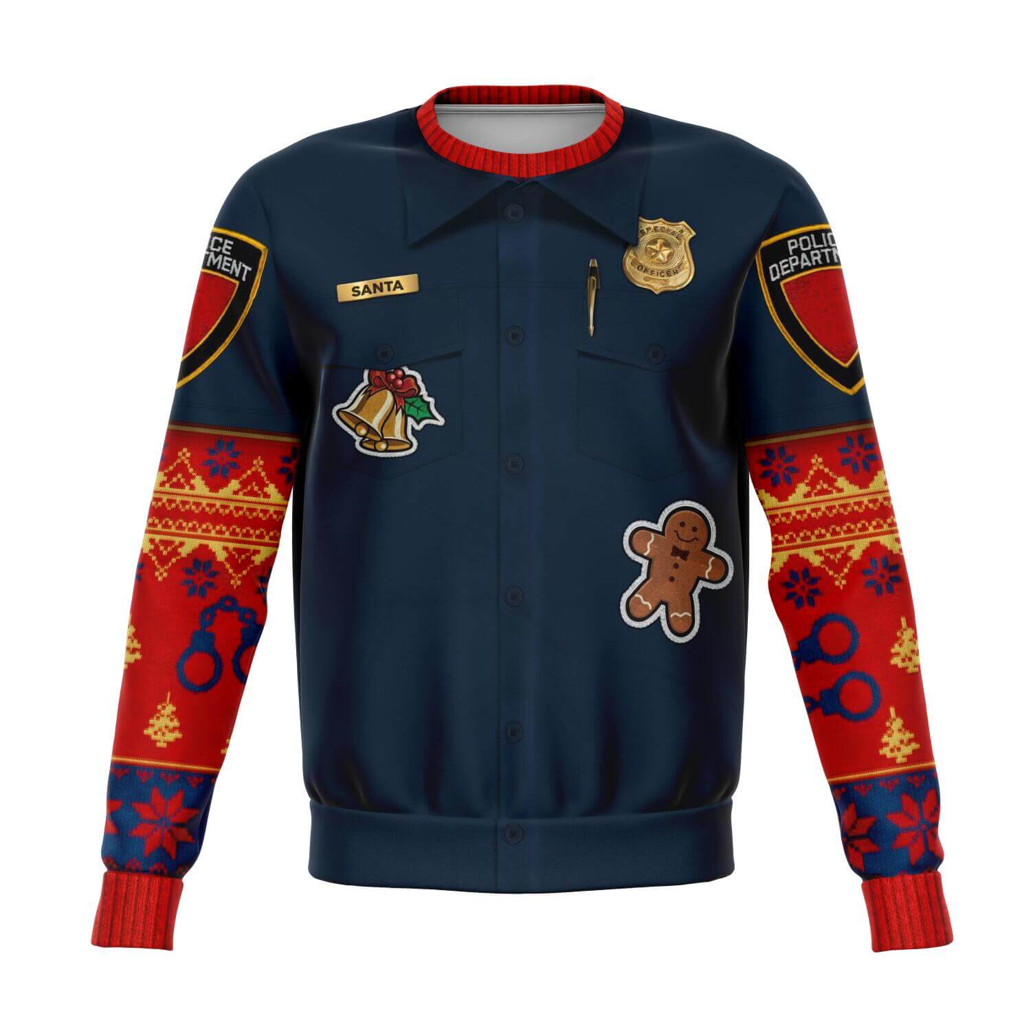 Police-Fun-Xmas-sweatshirt-front