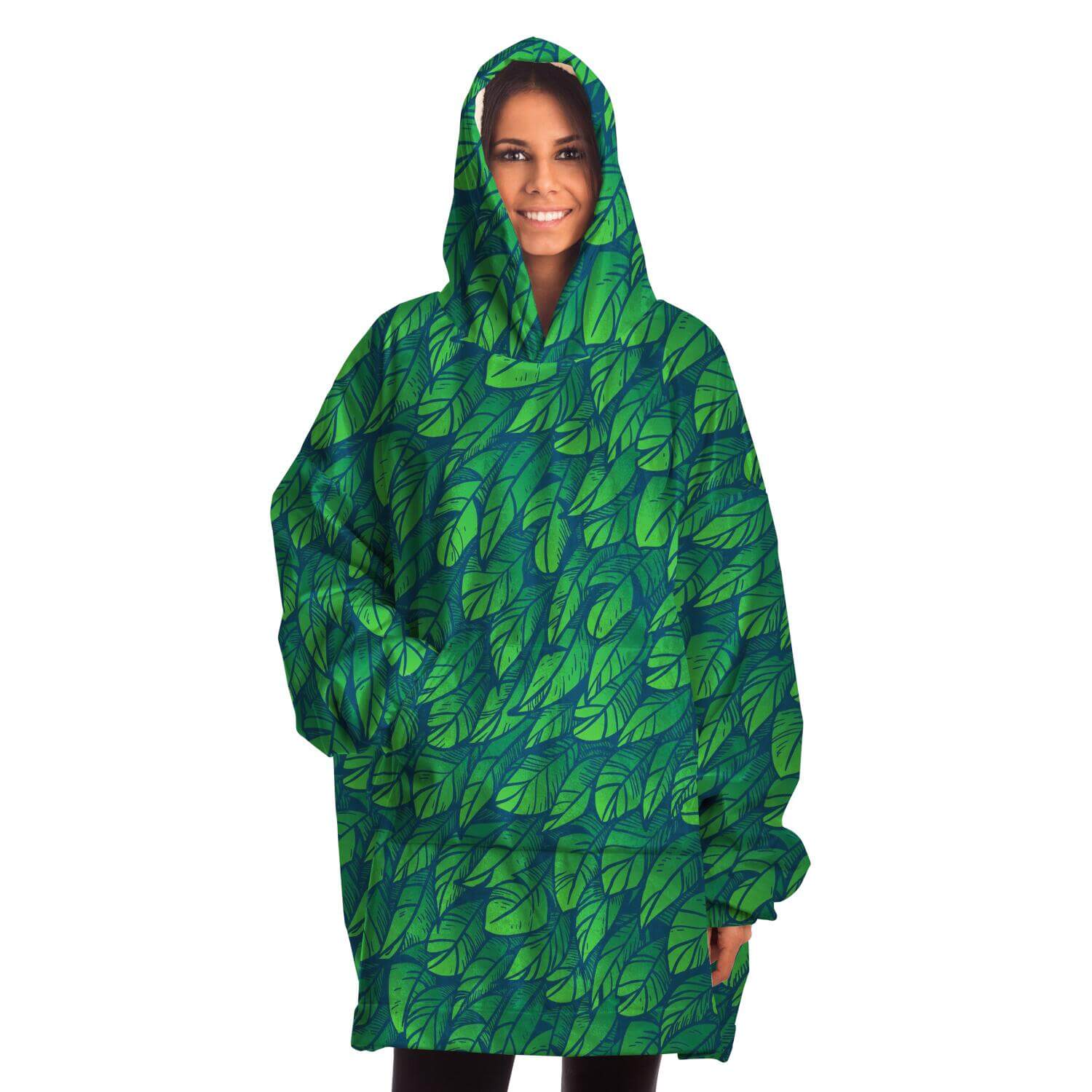 Snug Hoodie - Leaves Design - female - front
