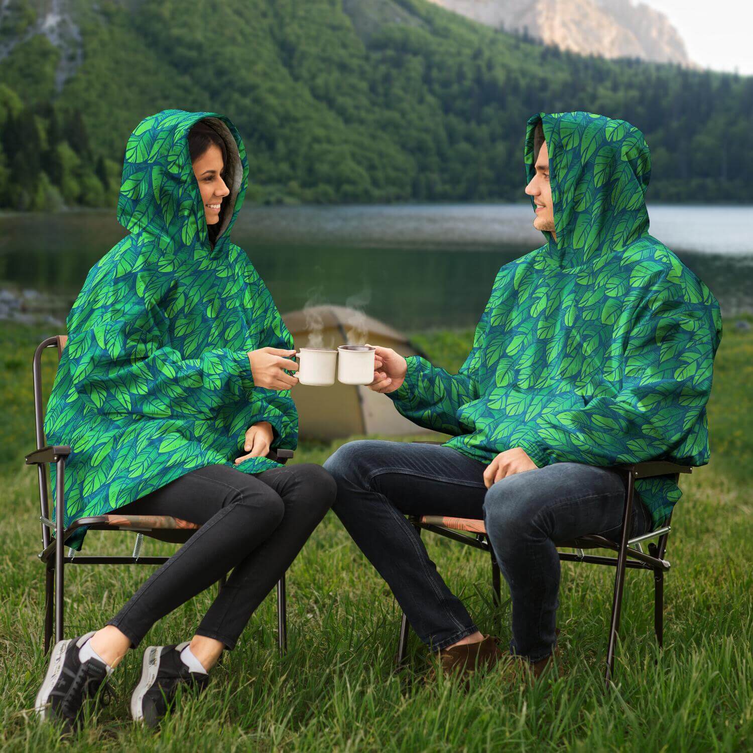 Snug Hoodie - Leaves Design - male - female - camping