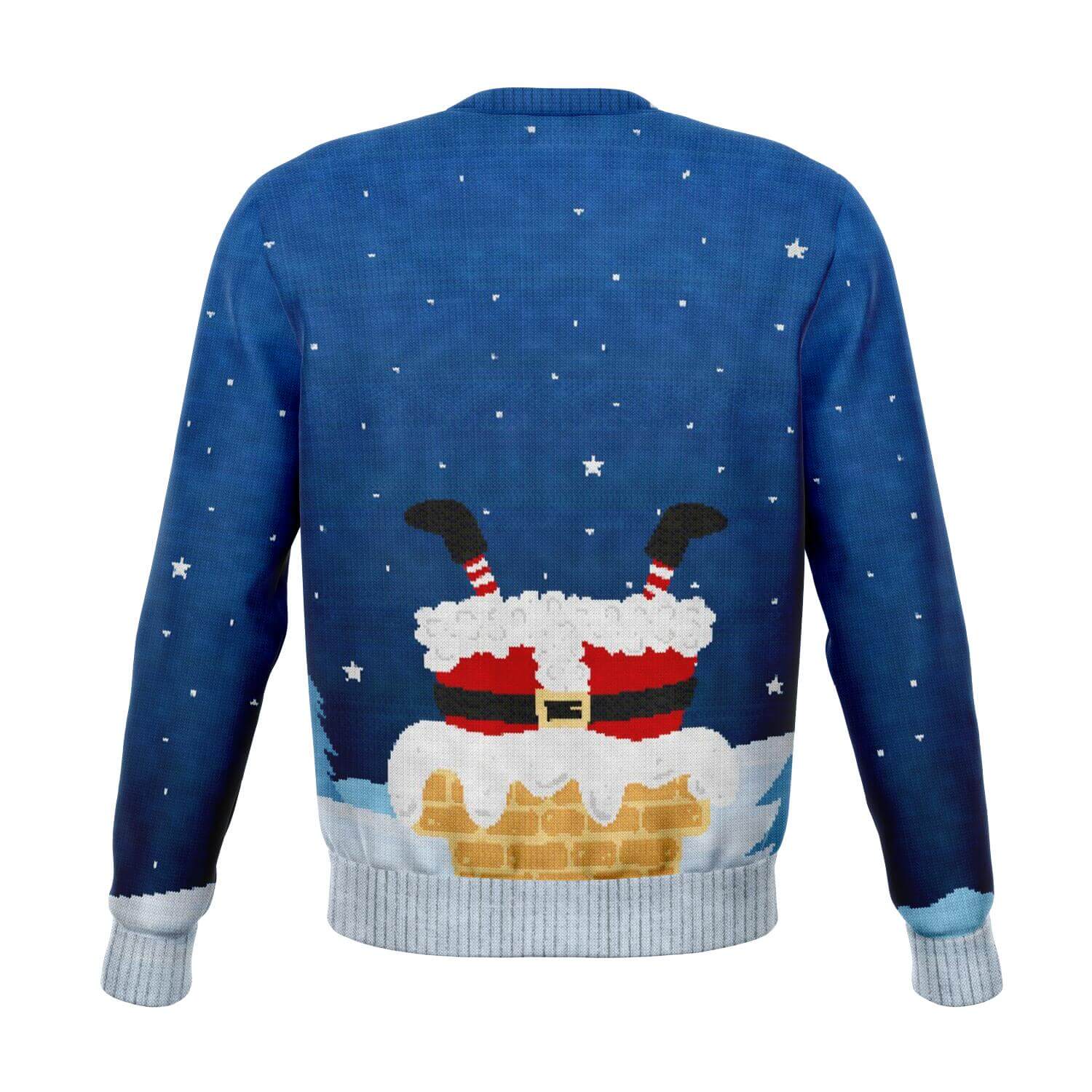 Fun Xmas Sweatshirt - This Santa Loves to Go Down - back view