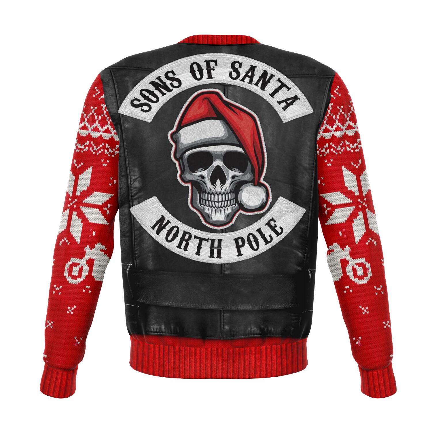 Sons Of Santa - North Pole Chapter. Fun Xmas Sweatshirt - back view