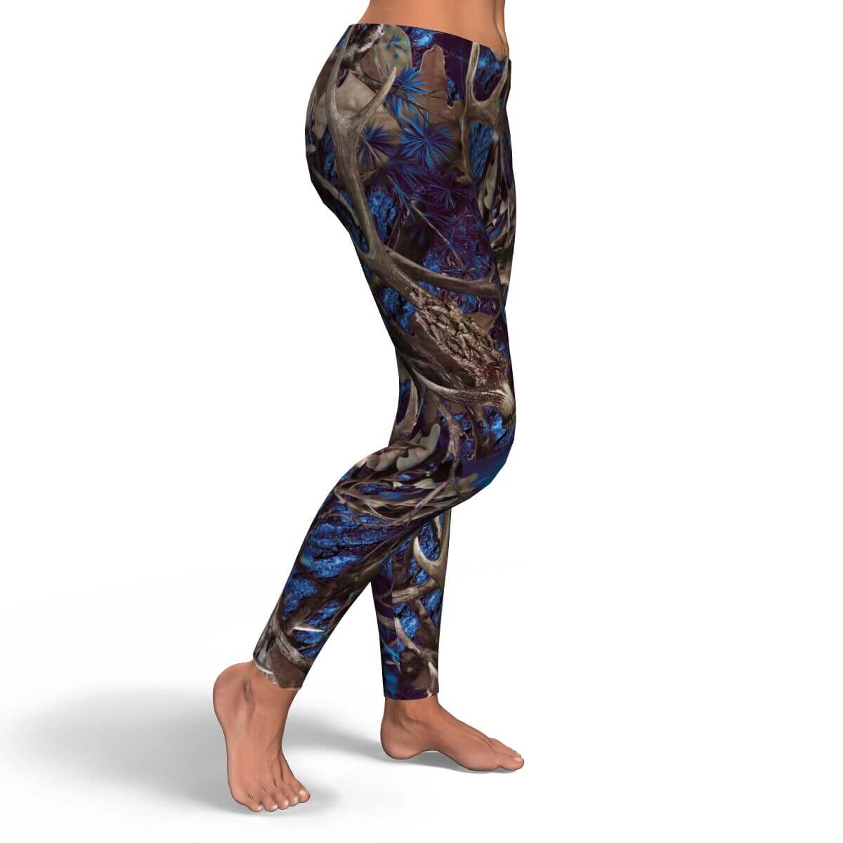 Turquoise Hunting Athletic Leggings - right