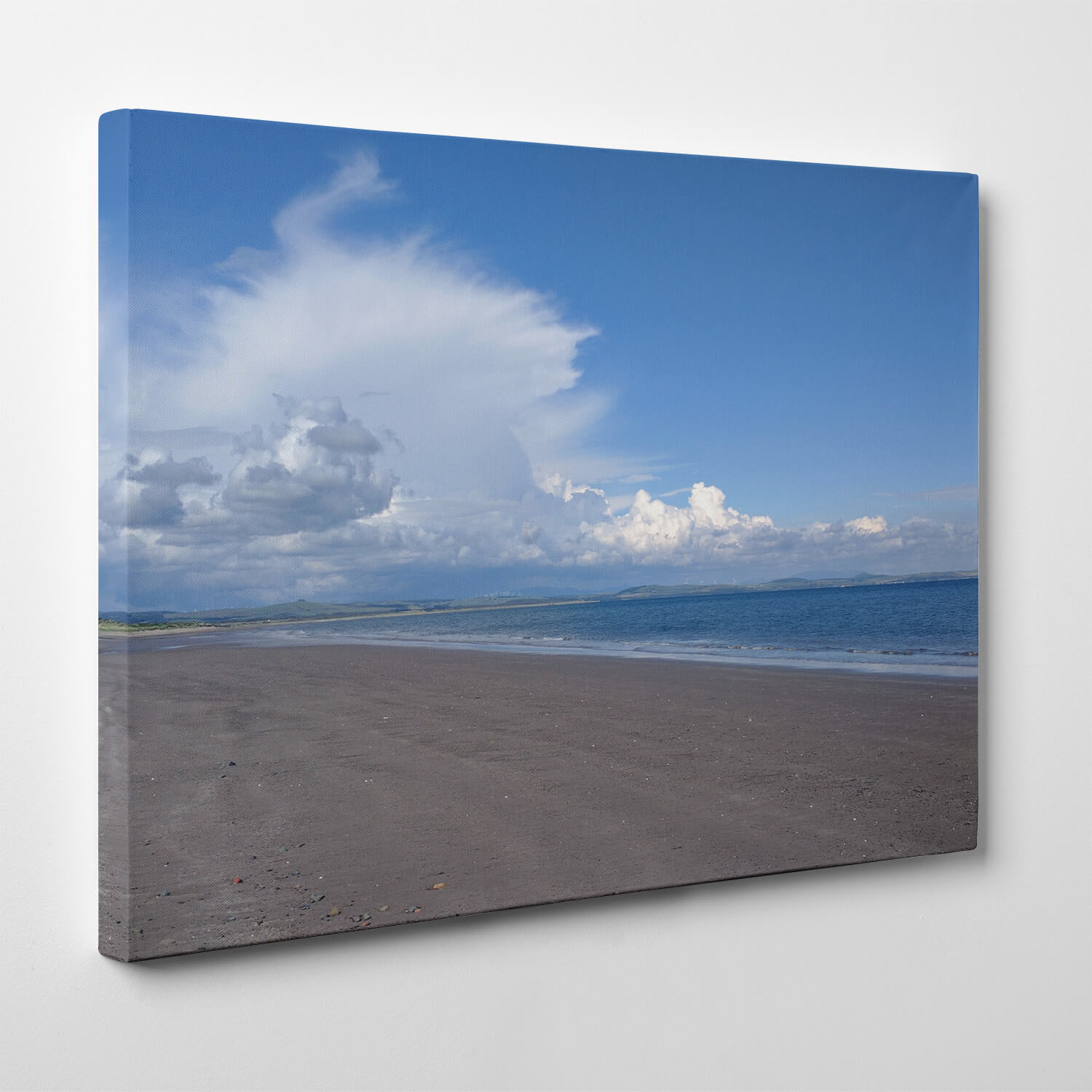 Canvas Wall Art Sandhead-Beach-Luce-Bay-Big-Clouds-Blue-Sky