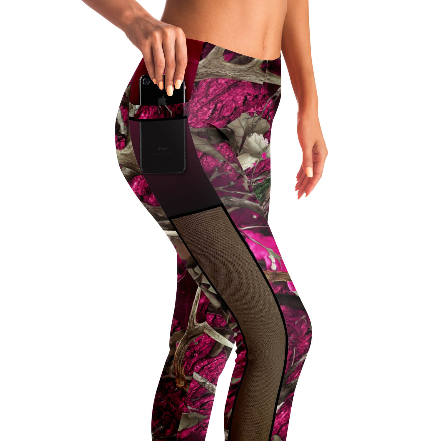 pink-hunting-mesh-pocket-leggings-black-mesh-closeup
