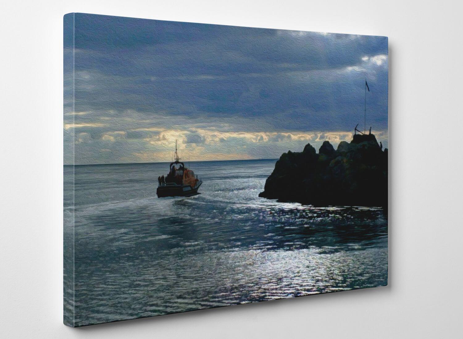 Portpatrick-Lifeboat-Dorn-Rock-Canvas-Wall-Art