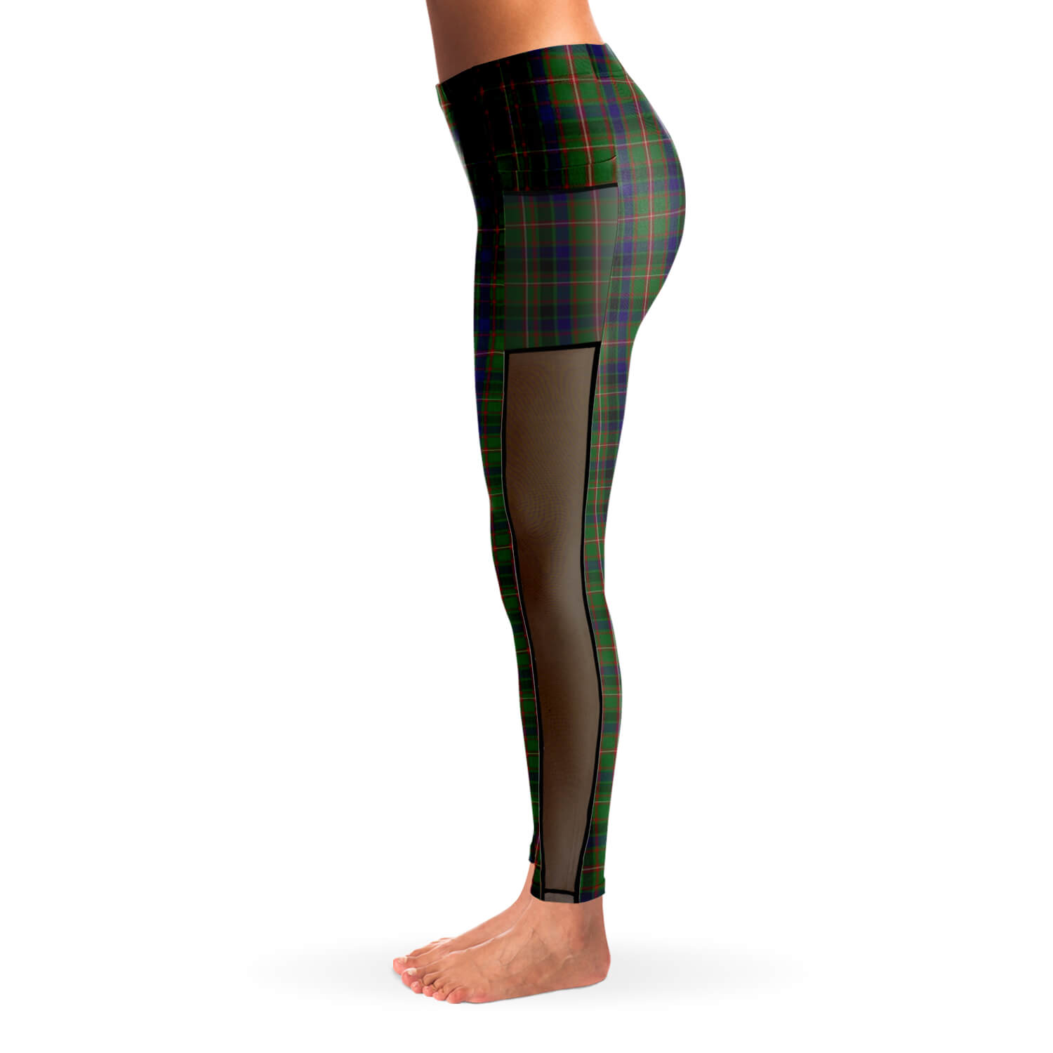 Reid-Green-Tartan-Mesh-Pocket-Athletic-leggings-black-leggingsMesh-left
