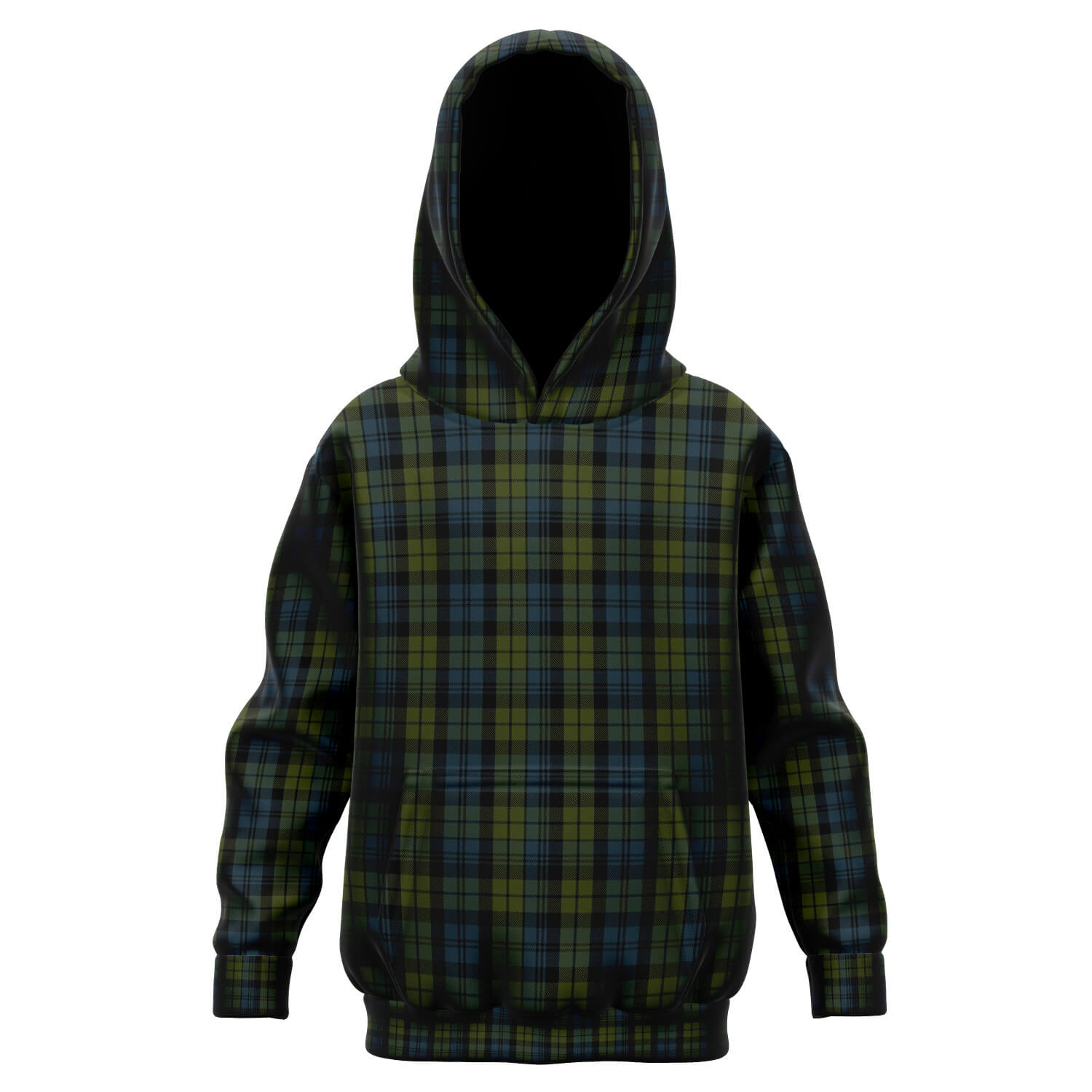 Campbell-Tartan-kids-Youth-Hoodies-front
