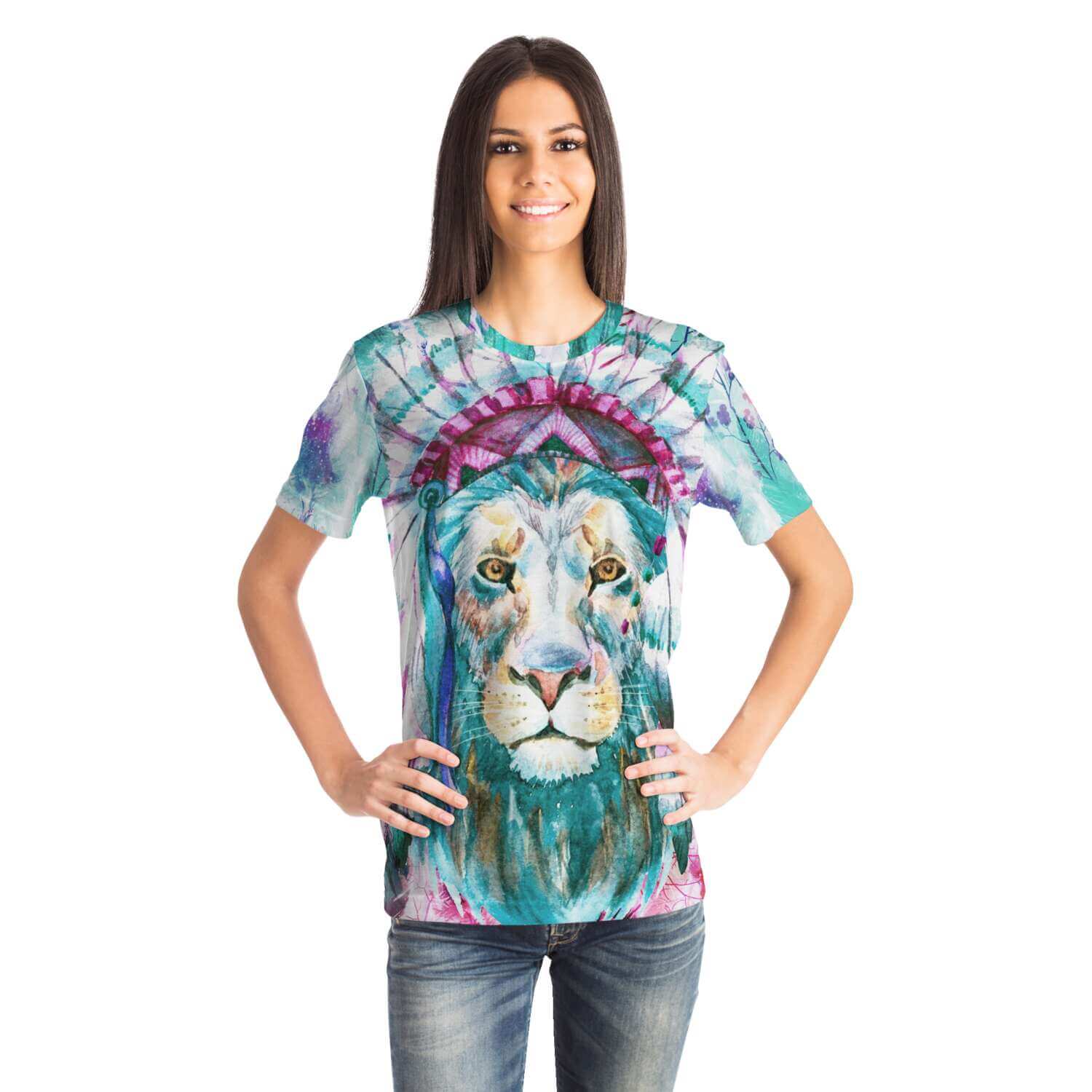Hippie-Lion-T-Shirt-female-front1