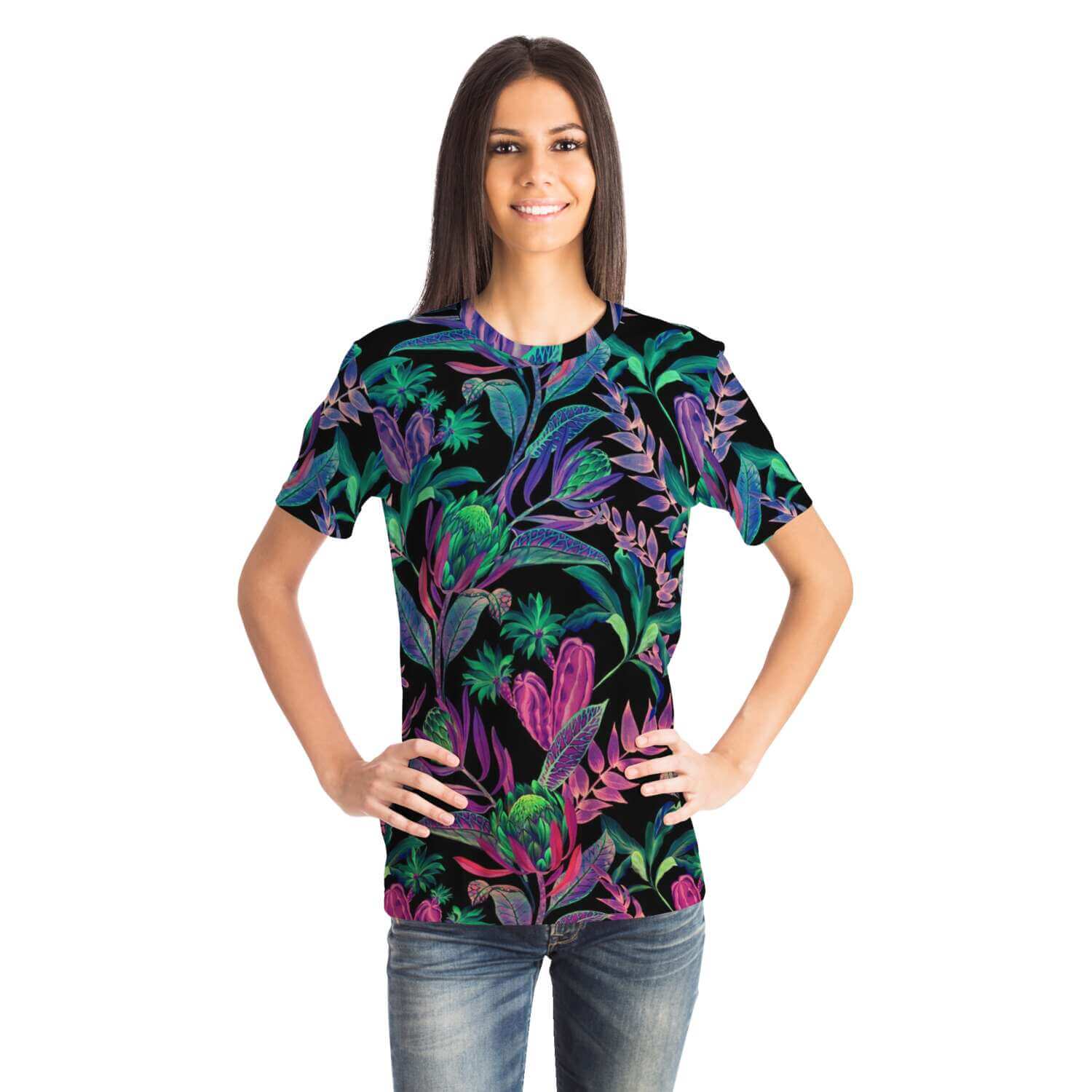Jungle-Flower-T-Shirt-female-front1