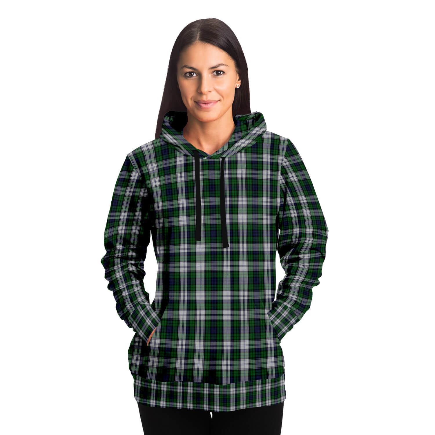 Black-Watch-Dress-Tartan-Athletic-or-Fashion-Pullover -Hoodie-front_down