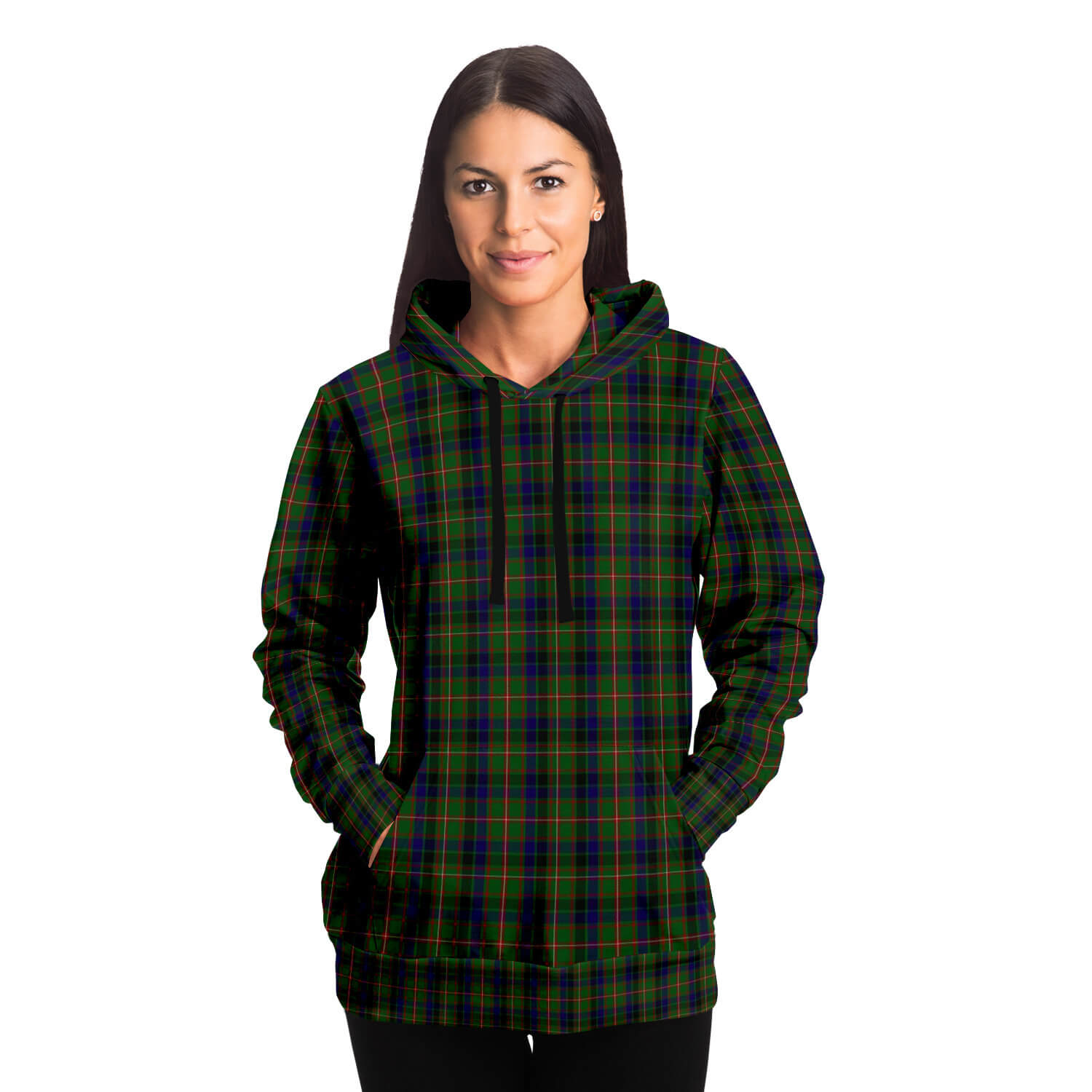Reid-Green-Tartan-Athletic-or-Fashion-Pullover -Hoodie-front_down