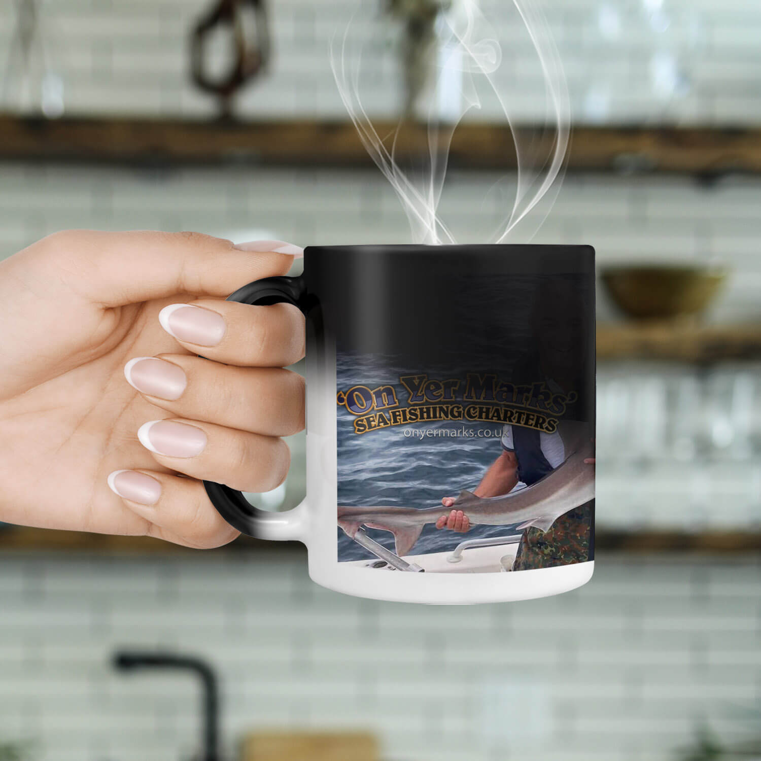 On-Yer-Marks-Color Changing Mug - Personalised - with Logo