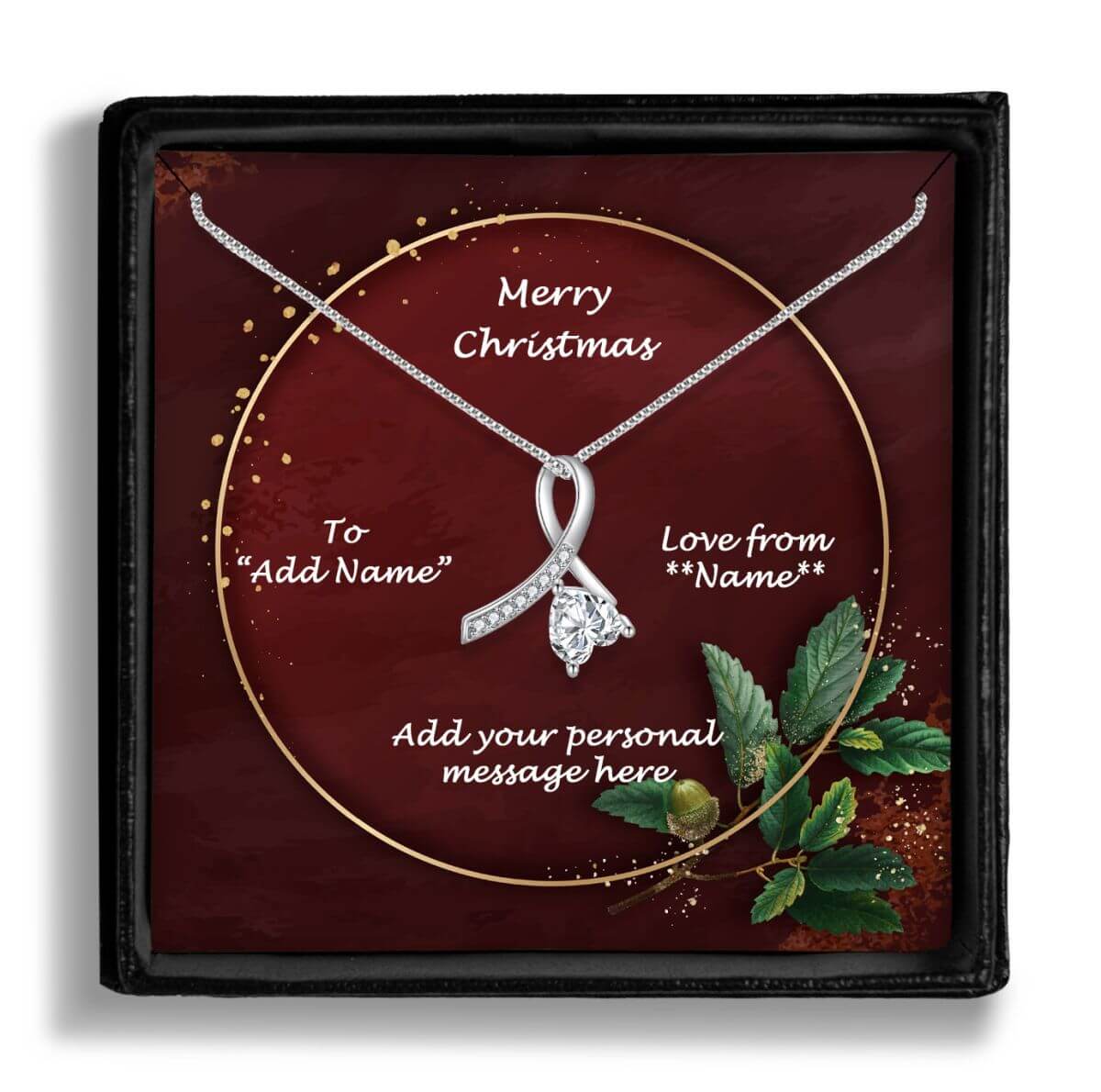 BIG-On-Jewellery-Necklace- top-view-Enchanting-Ribbon-Merry-Xmas-personal-message-1