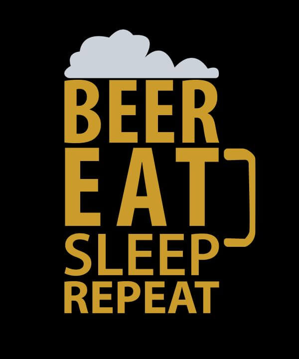 1-Beer Eat Sleep-01-black-yellow-txt-white-head-gildan64000-unisex-t-shirt