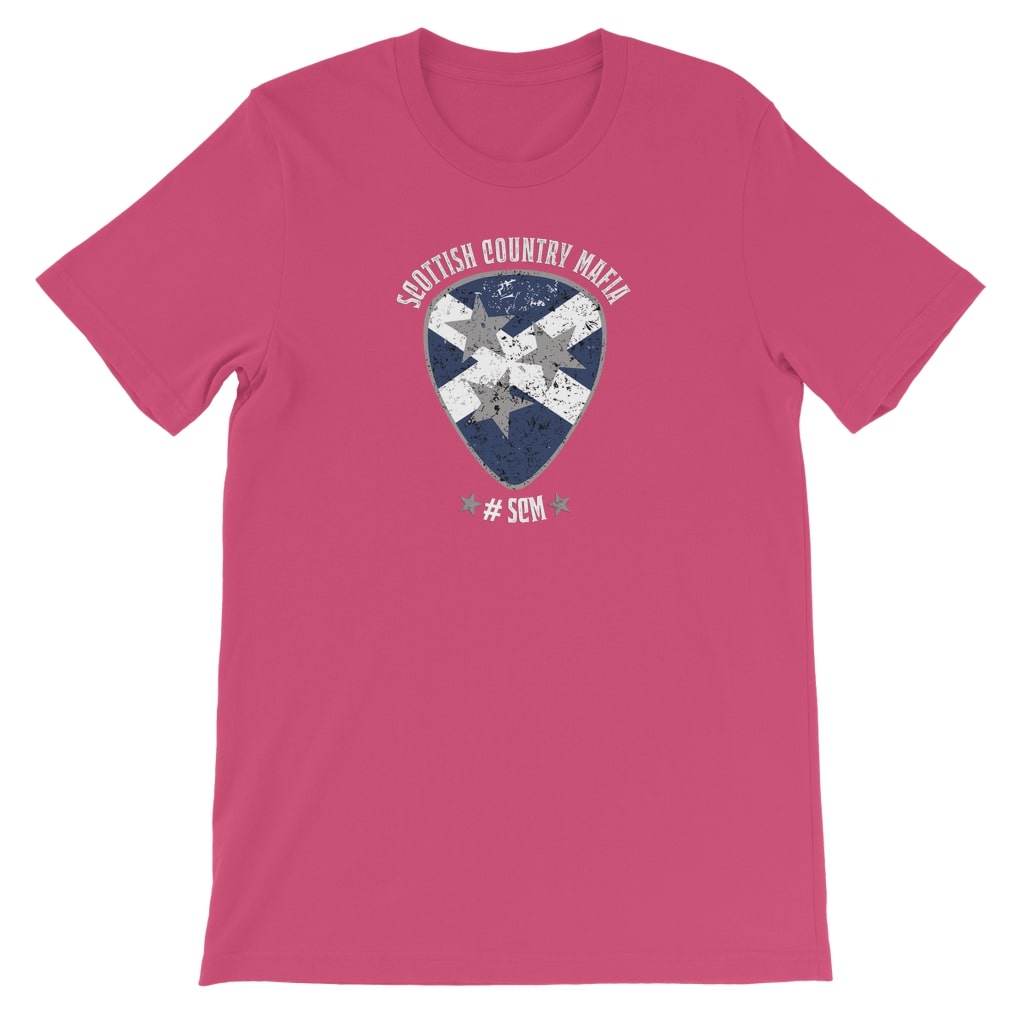 Scottish Country Mafia Kids T-shirt Pick logo - hot pink