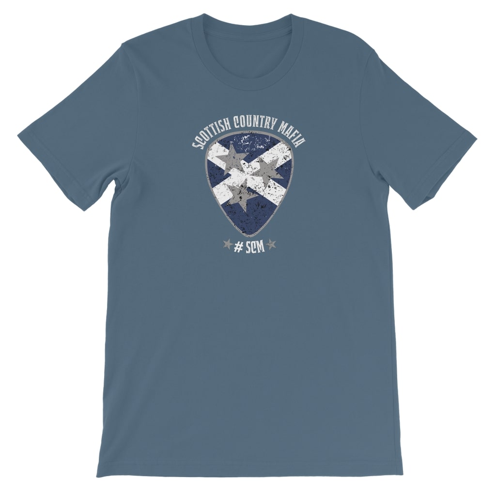 Scottish Country Mafia Kids T-shirt Pick logo - indigo