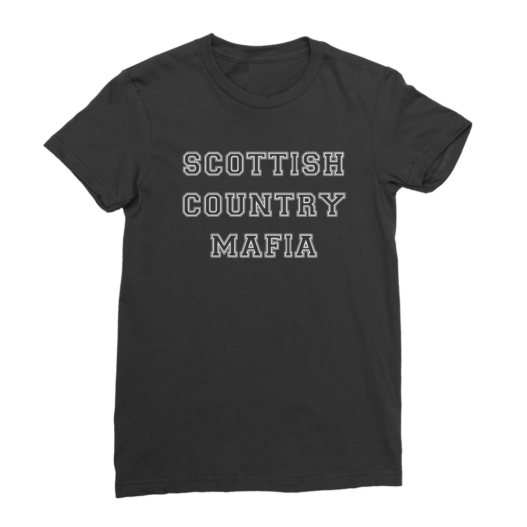 Scottish-Country-Mafia-College Logo-Womens-T-Shirt black