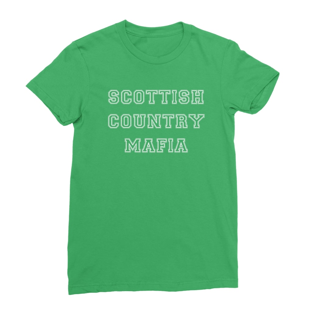 Scottish-Country-Mafia-College Logo-Womens-T-Shirt irish green