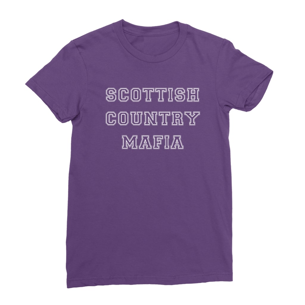 Scottish-Country-Mafia-College Logo-Womens-T-Shirt purple