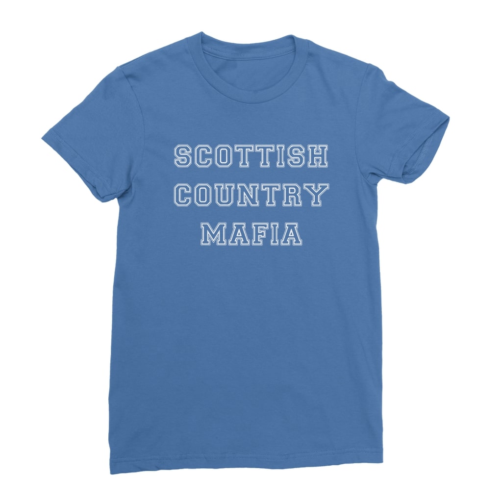 Scottish-Country-Mafia-College Logo-Womens-T-Shirt royal blue