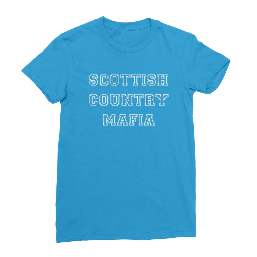 Scottish-Country-Mafia-College Logo-Womens-T-Shirt sapphire