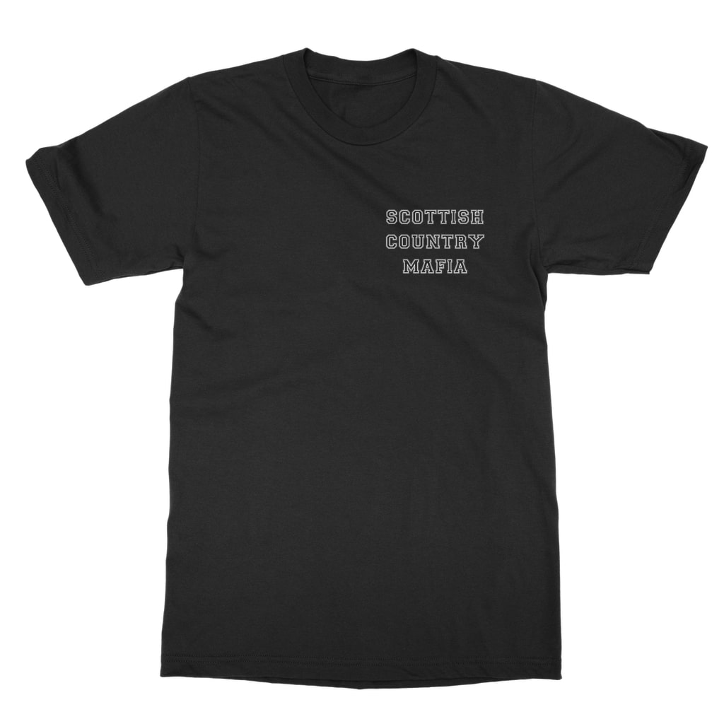 Scottish-Country-Mafia-College Logo-Classic-Adult-T-Shirt front black