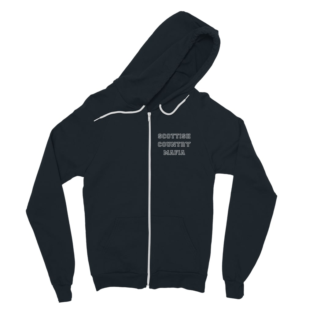 Scottish Country Mafia Classic Adult Zip Hoodie College front - navy
