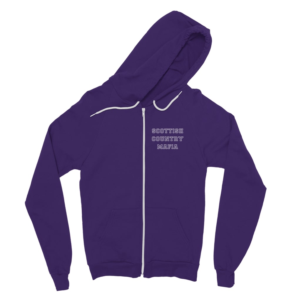 Scottish Country Mafia Classic Adult Zip Hoodie College front - purple