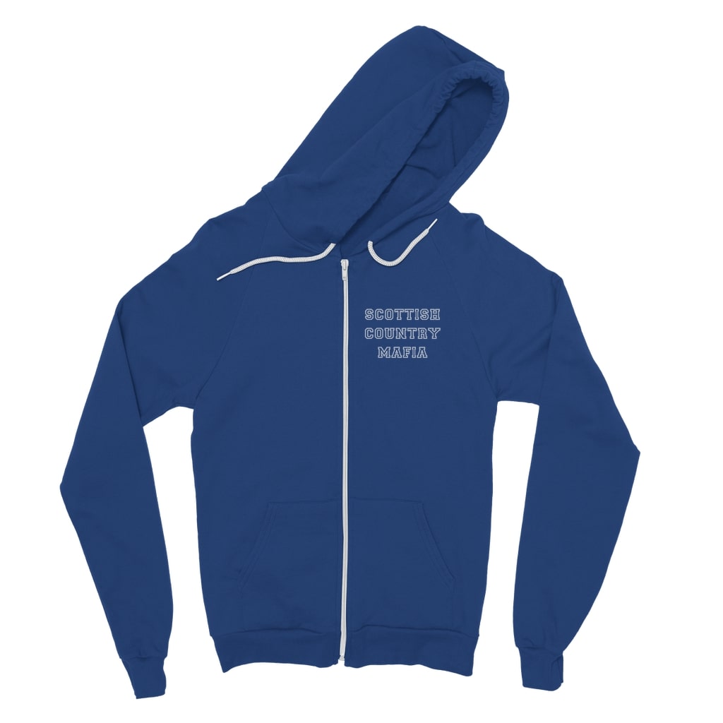 Scottish Country Mafia Classic Adult Zip Hoodie College front - royalblue