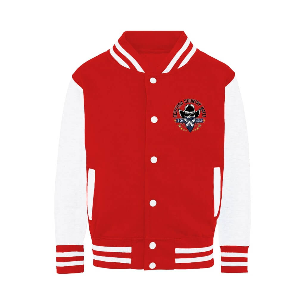 New-SCM-Logo-Classic-Varsity-Jacket-Front-Design-Fire-Red-White