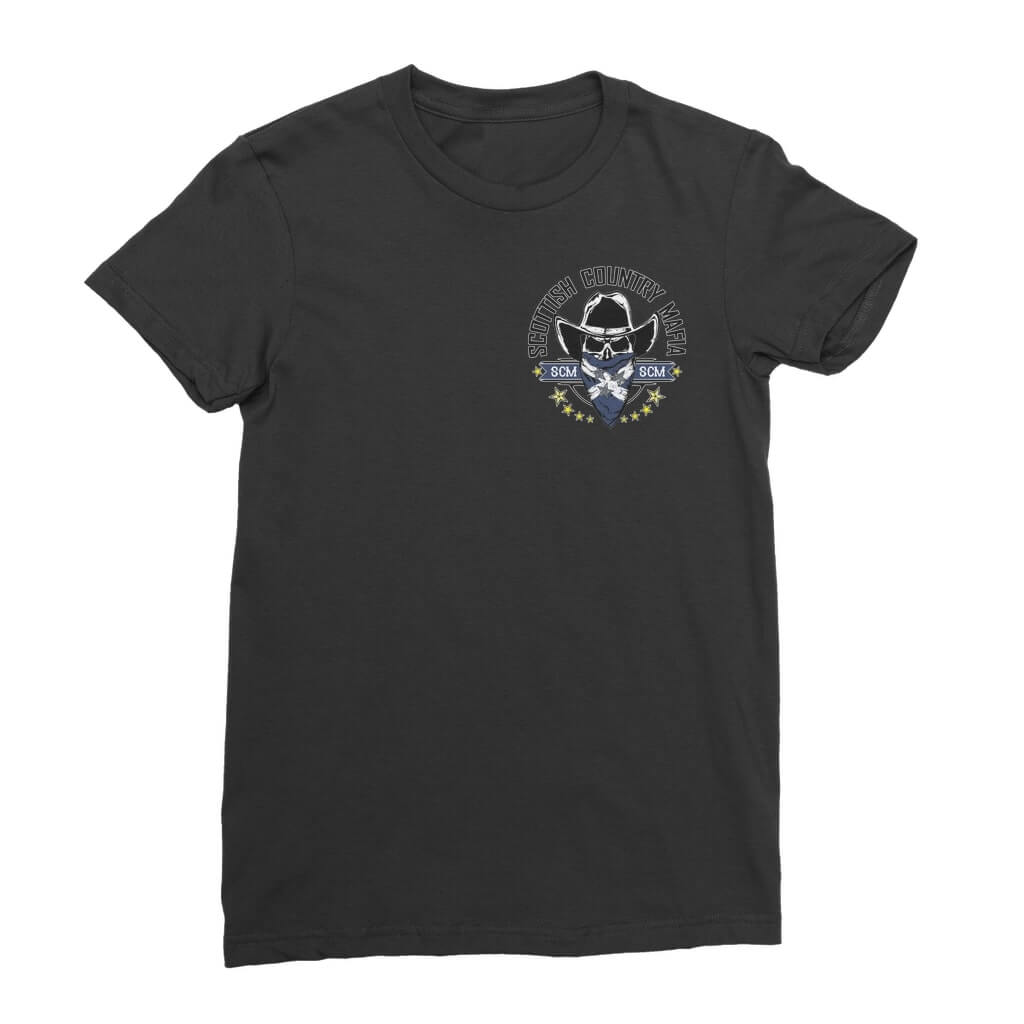 New-SCM-Logo-Classic-Womens-T-Shirt-Front-Back-Design-Black
