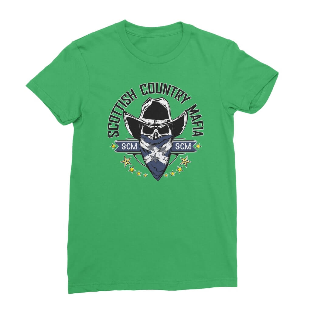 New-SCM-Logo-Classic-Womens-T-Shirt-Front-Design-Green